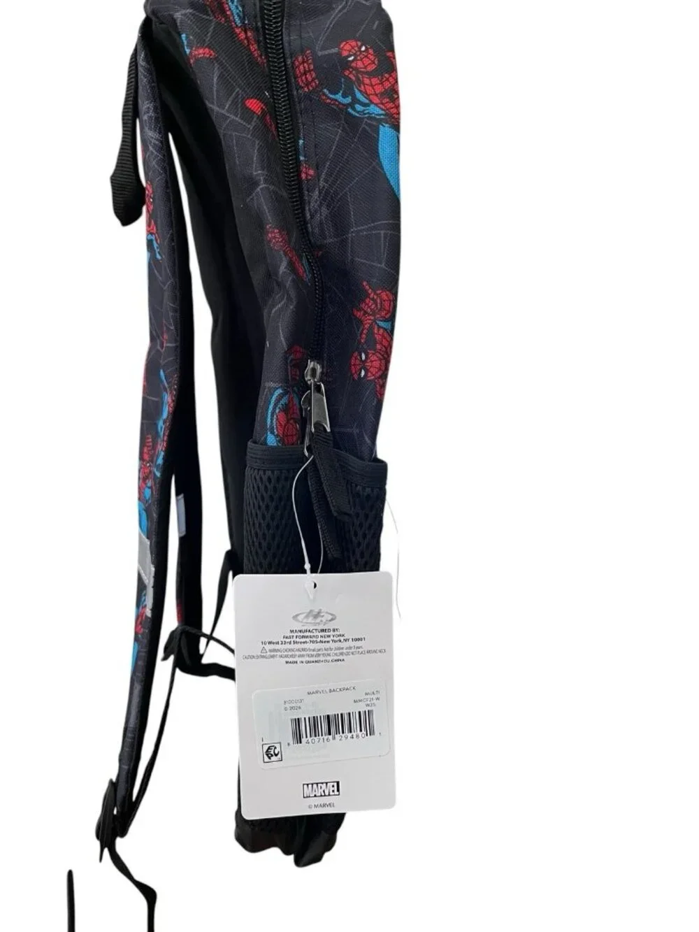 Marvel Spider-Man Large 17 In Backpack Drink Pockets School Travel NWT